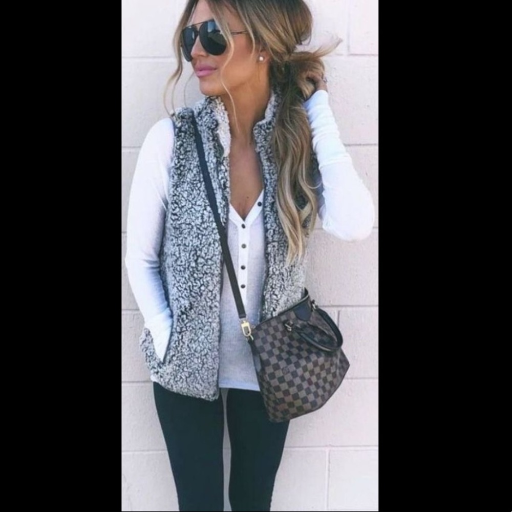 Francesca’s Reversible Sherpa Vest